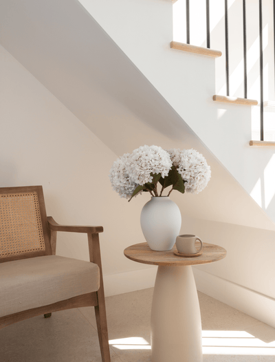 Large Faux Hydrangea - White (5 Stems)