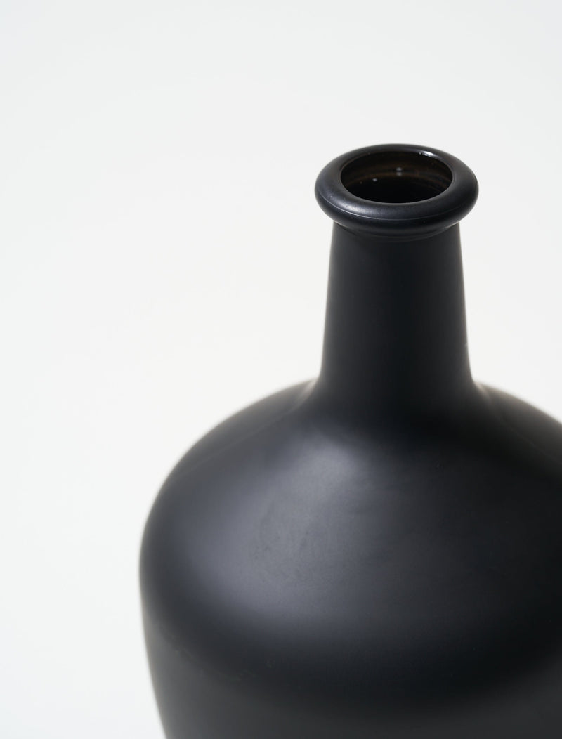 Matt Black Balloon Glass Vase