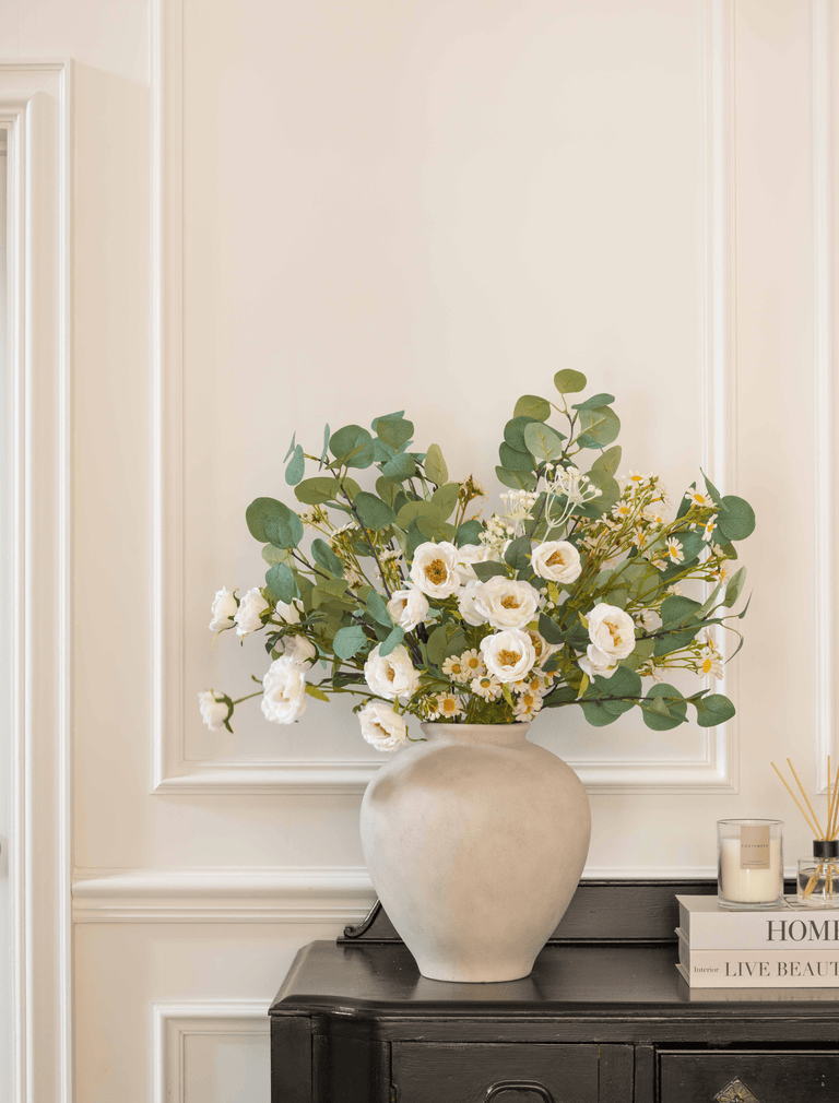 Faux Arrangement - Eucalyptus & White Chamomile