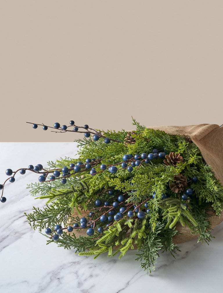 Faux Arrangement - Winter Fern & Blue Berry