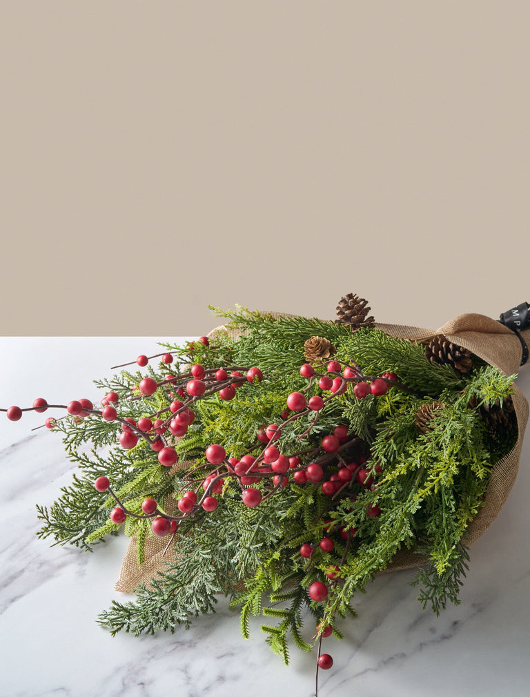 Faux Arrangement - Winter Fern & Red Berry