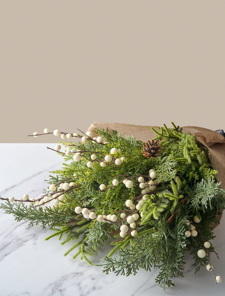 Faux Arrangement - Winter Fern & White Berry