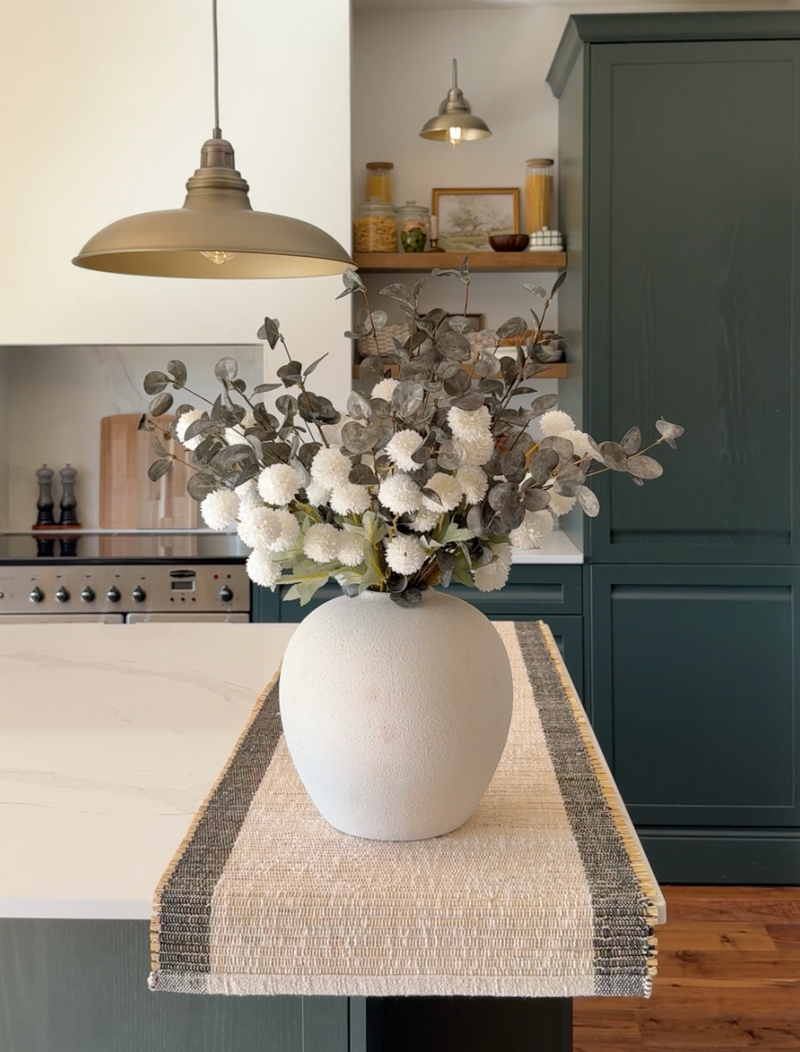 Faux Arrangement - White & Green