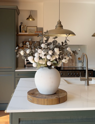 Faux Arrangement - White & Green