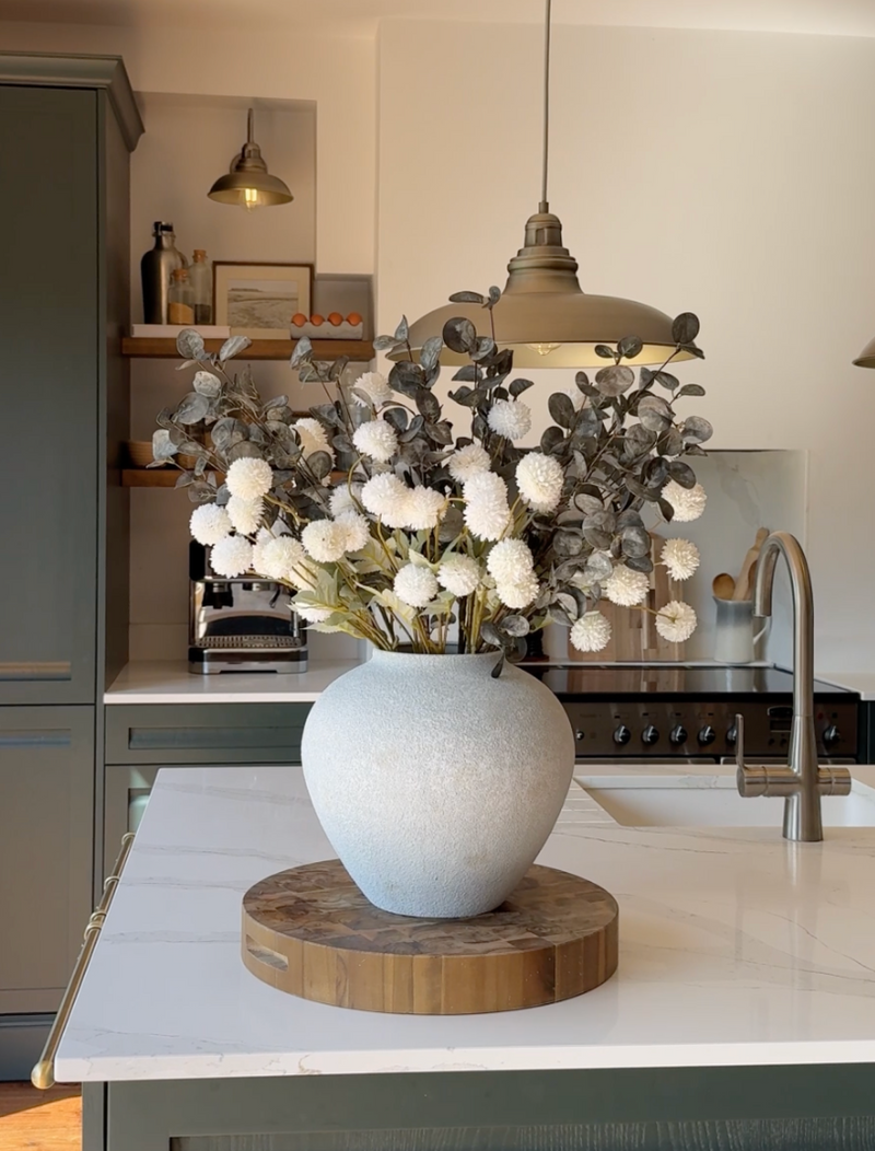 Faux Arrangement - White & Green