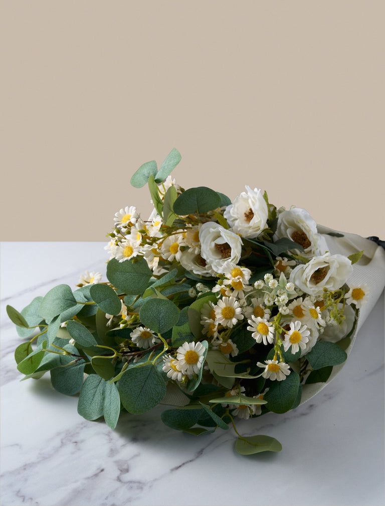 Faux Arrangement - Eucalyptus & White Chamomile