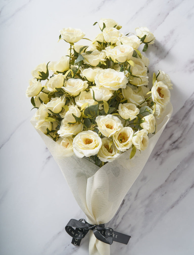 Faux Rose Arrangement - Ivory (12 Stems / 72 Roses)