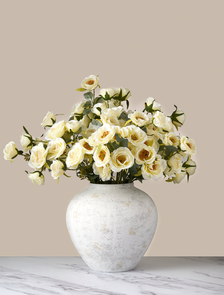 Faux Rose Arrangement - Ivory (12 Stems / 72 Roses)