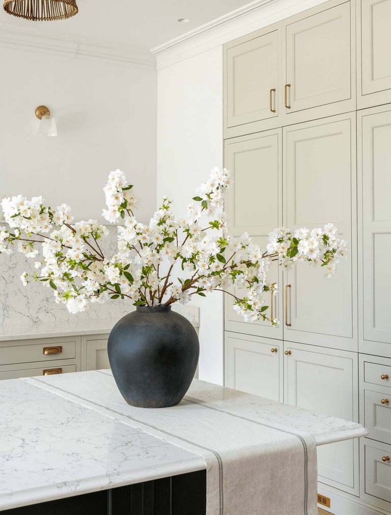 Faux Japanese Cherry Blossom - White (6 Stems)