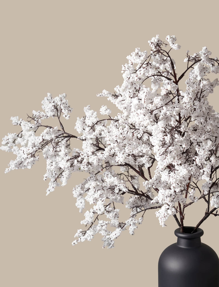 Faux Berry Spray - Winter White (3 Stems)