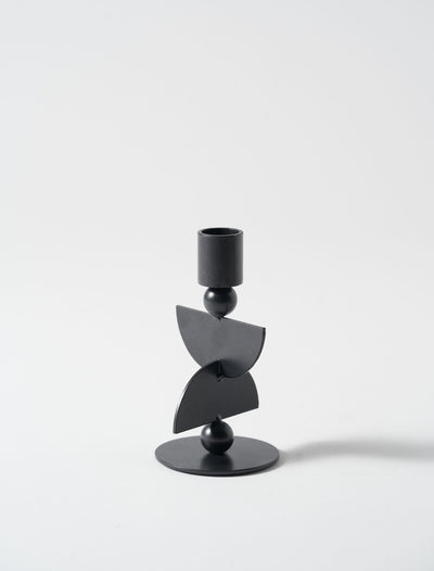 Abstract Candle Holder - Black