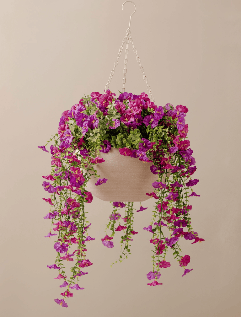 Hängekorb für Petunien für den Außenbereich – Lila