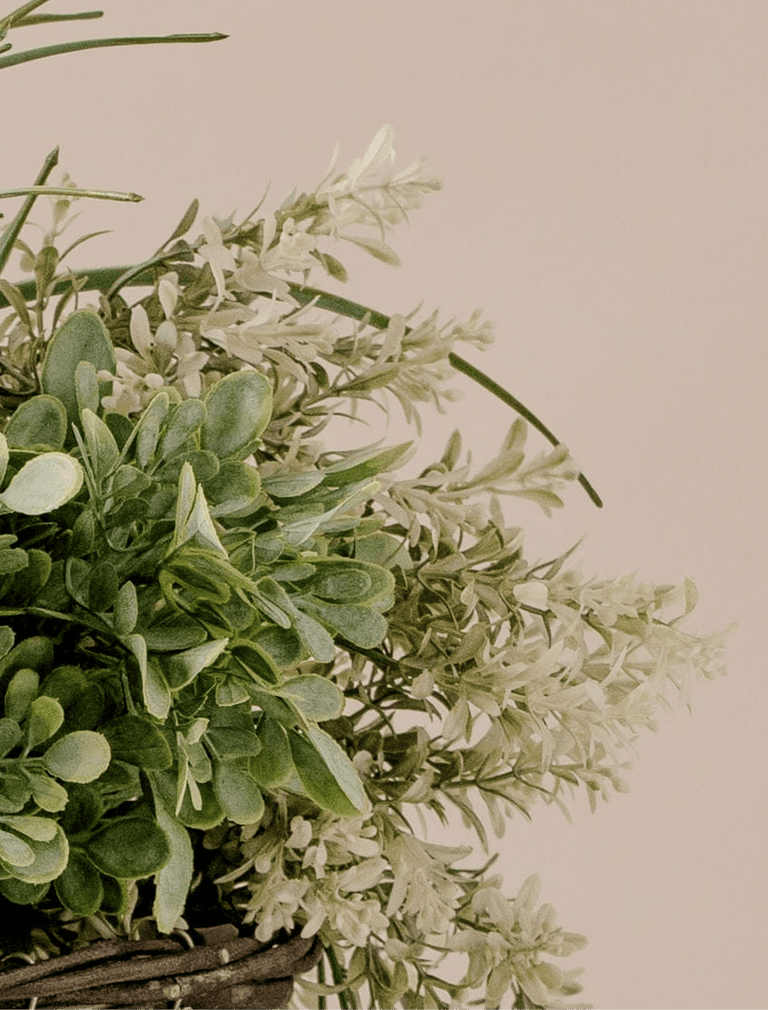 Hangmand voor buiten met bloemen - groen en paars