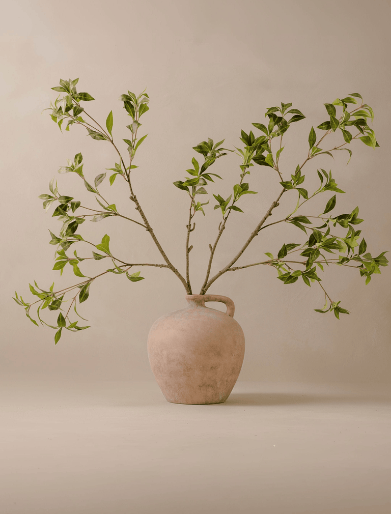 Faux Green Oversized Pieris Branch (2 branches)