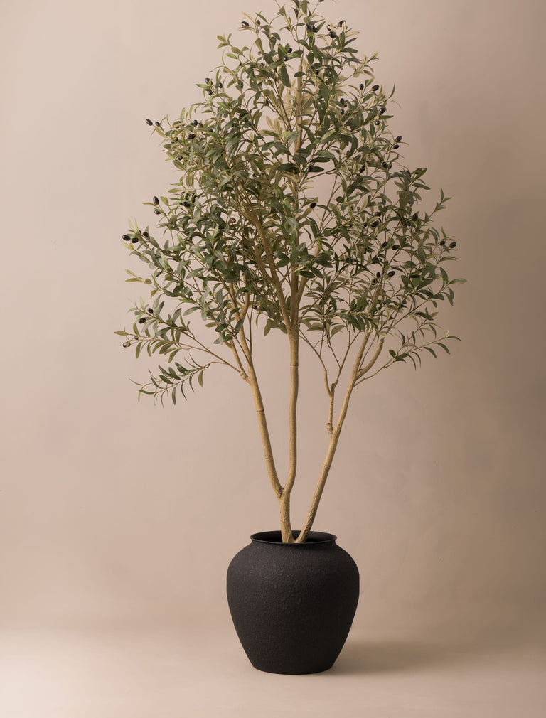 Künstlicher mediterraner Olivenbaum für den Außenbereich (für drinnen oder draußen) 200 cm / 6 ft 7 in