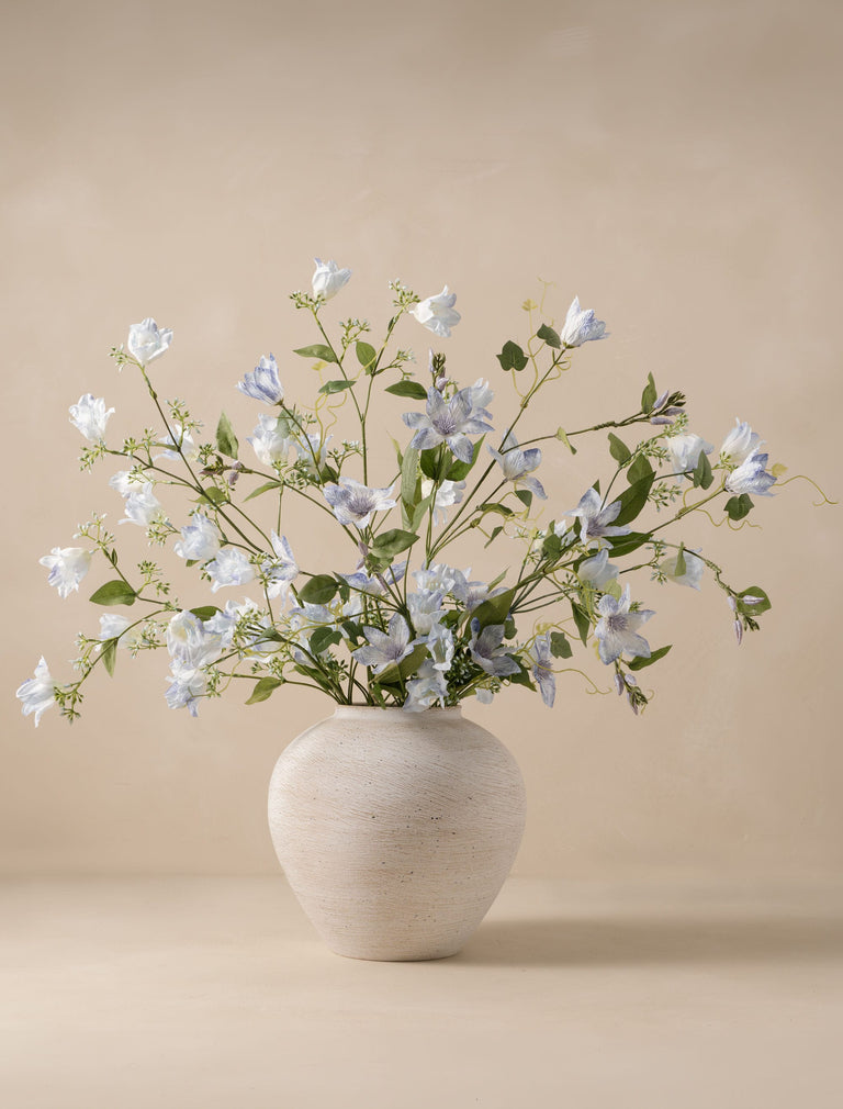 Faux-Arrangement - Glockenblume & Clematis Blau