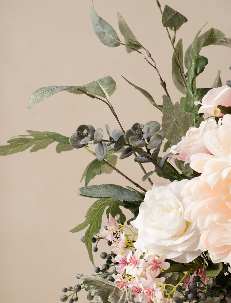 Faux-Arrangement - Blush Dahlia & Blue Berry