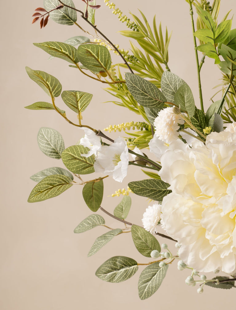 Faux Arrangement - White Poppy & Peony