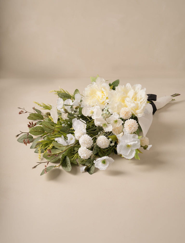 Faux Arrangement - White Poppy & Peony