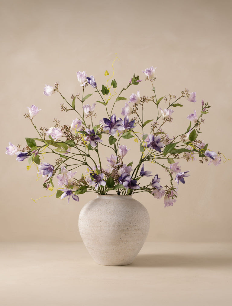 Faux-Arrangement - Glockenblume & Clematis Lila