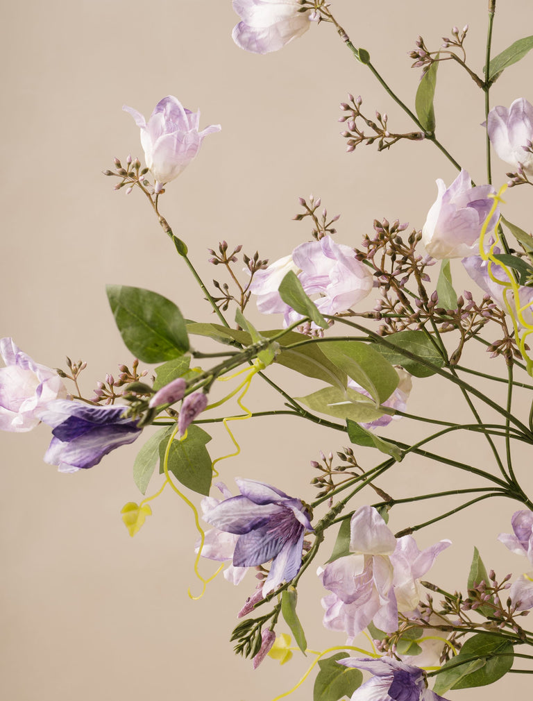 Faux-Arrangement - Glockenblume & Clematis Lila