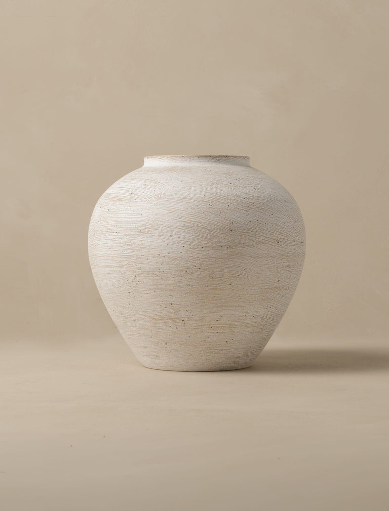 Arina Vase - Gebürstetes Weiß