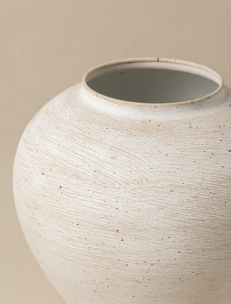 Arina Vase - Gebürstetes Weiß