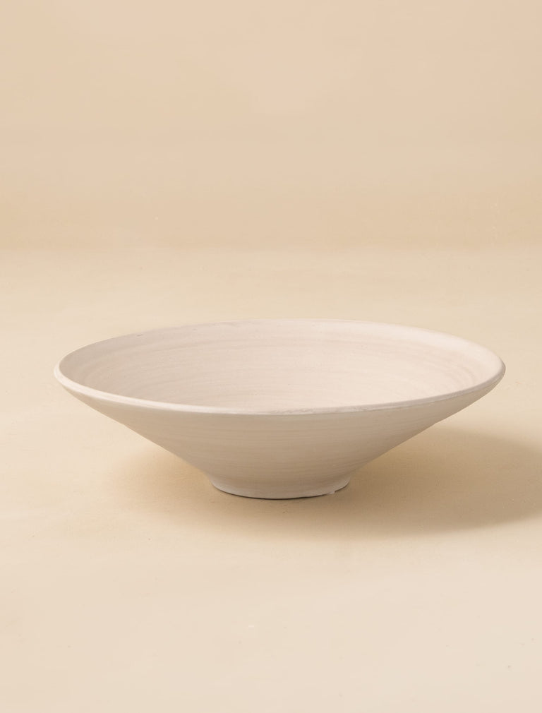 Cleo Zierschale – Beige, gebürstet
