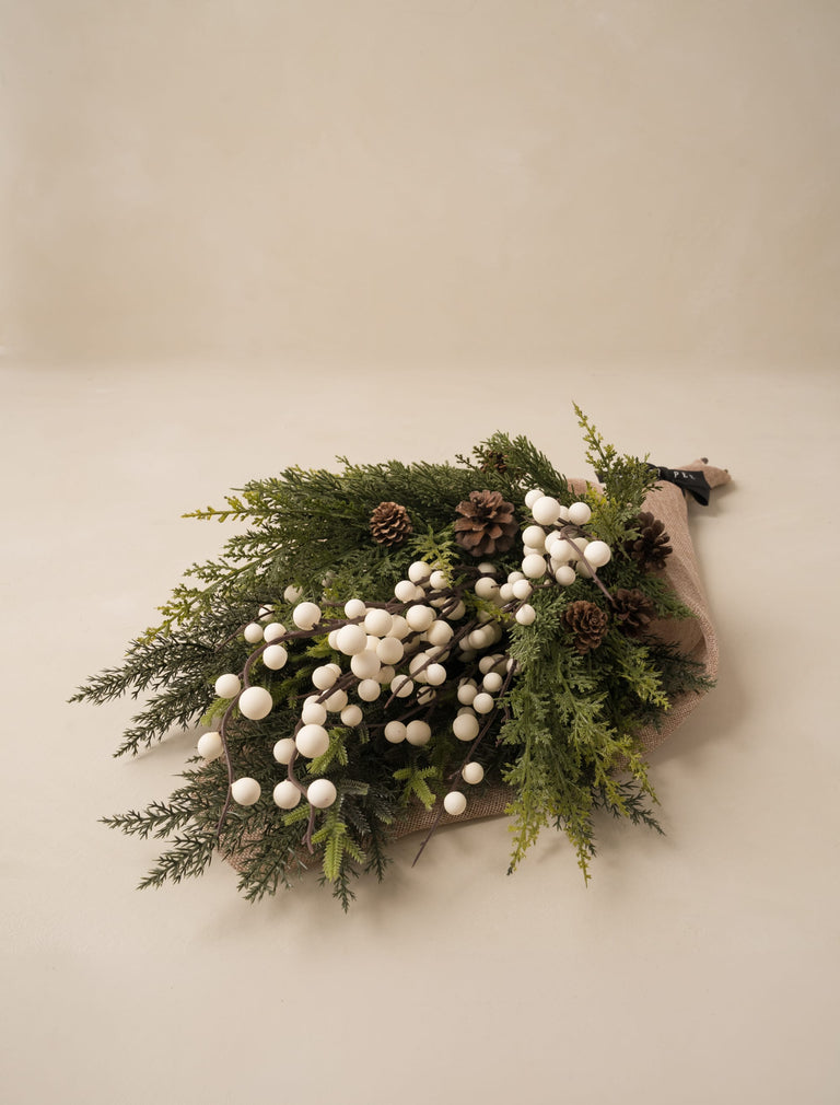 Faux Arrangement - Winter Fern & White Berry
