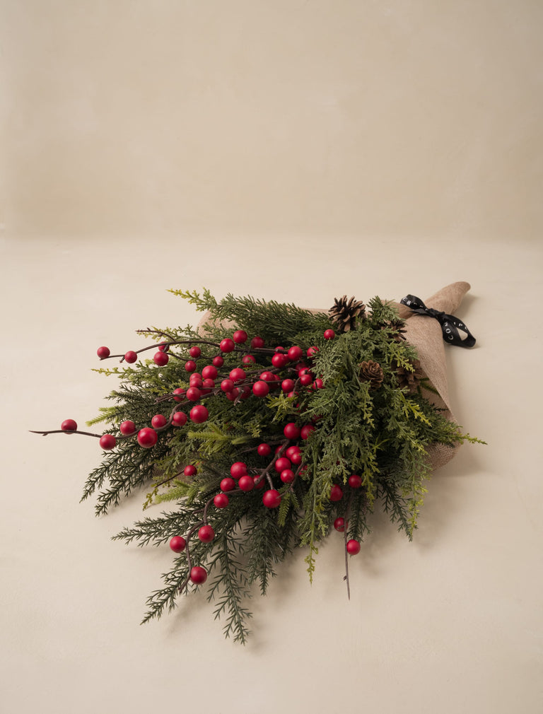 Faux Arrangement - Winter Fern & Red Berry