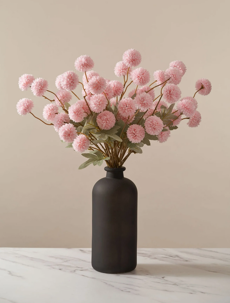 Faux Kiku Flower - Pink (10 Stems / 50 Heads)