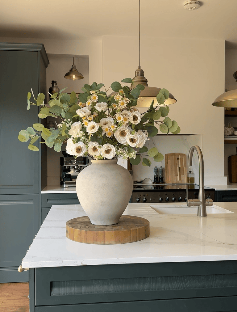 Faux Arrangement - Eucalyptus & White Chamomile