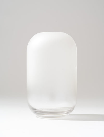 Ava Frosted Glass Vase - Clear