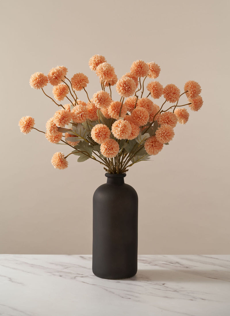 Faux Kiku Flower - Orange (10 Stems / 50 Heads)