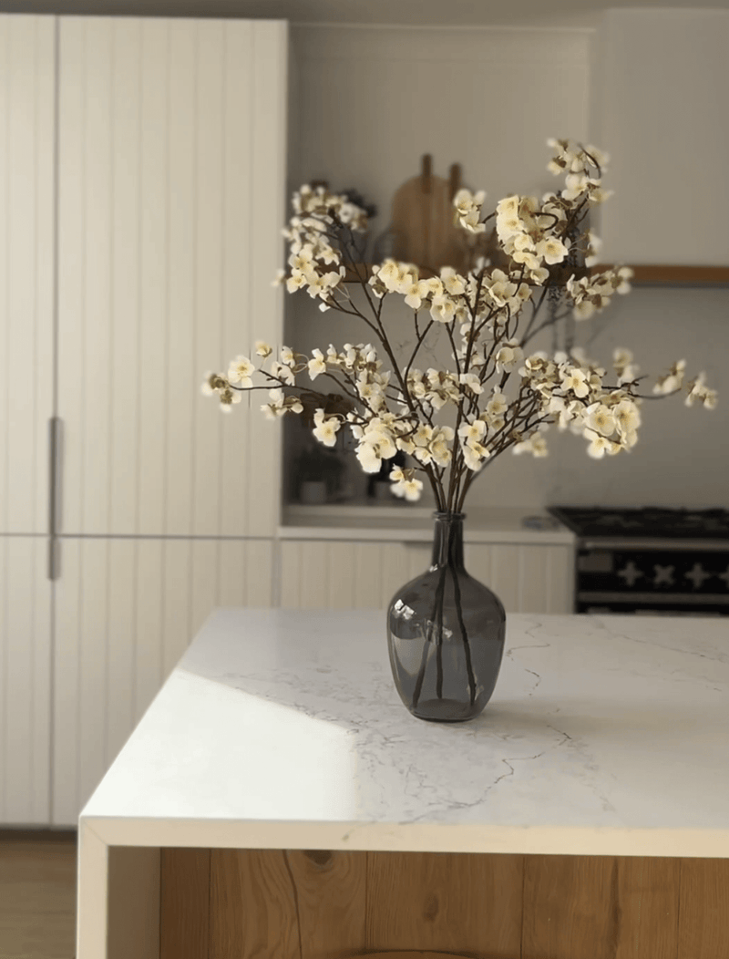 Grey Balloon Glass Vase