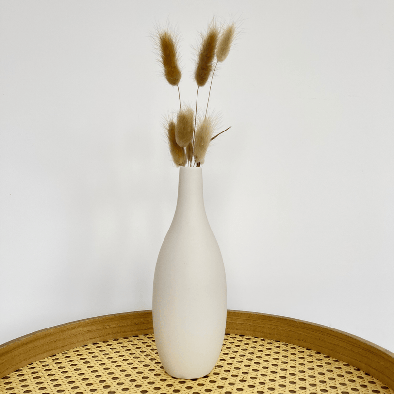 Small White Ceramic Vase - contempee