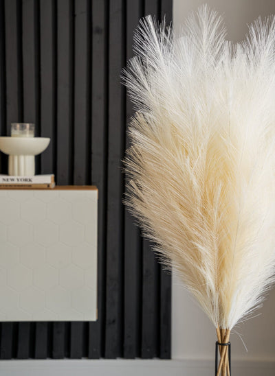 Tall Faux Pampas Grass - Beige - contempee