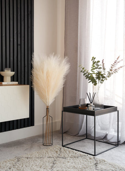 Tall Faux Pampas Grass - Beige - contempee