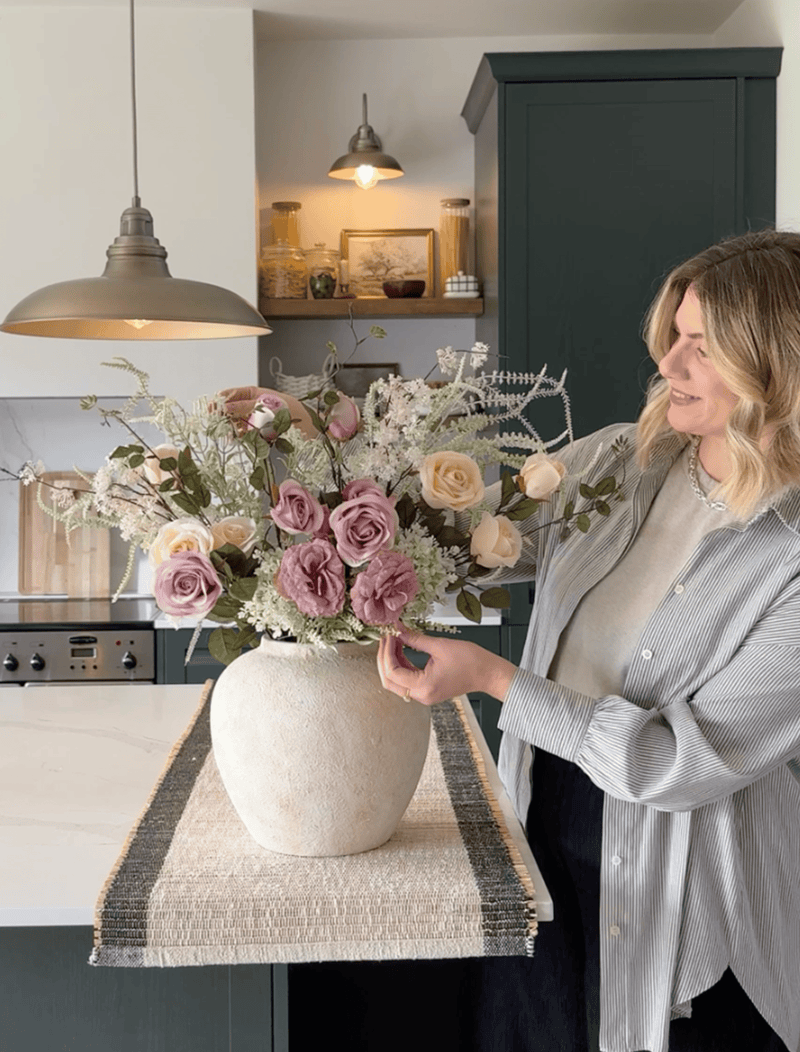 Faux Frühling Arrangement - Blush Rose