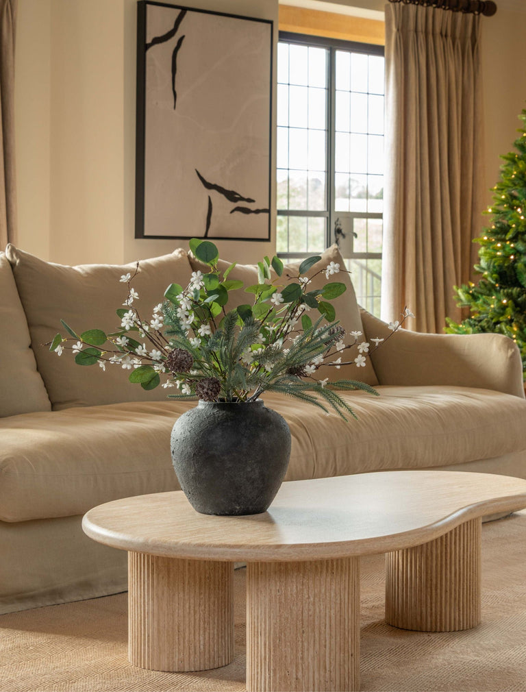 Faux-Arrangement - Eukalyptus und Winterweiß