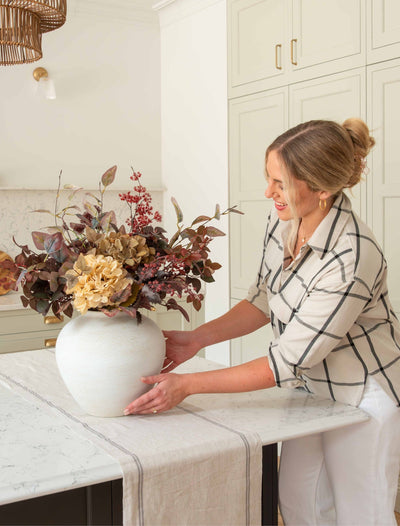 Faux-Arrangement - Burgundische Beeren & Hortensien