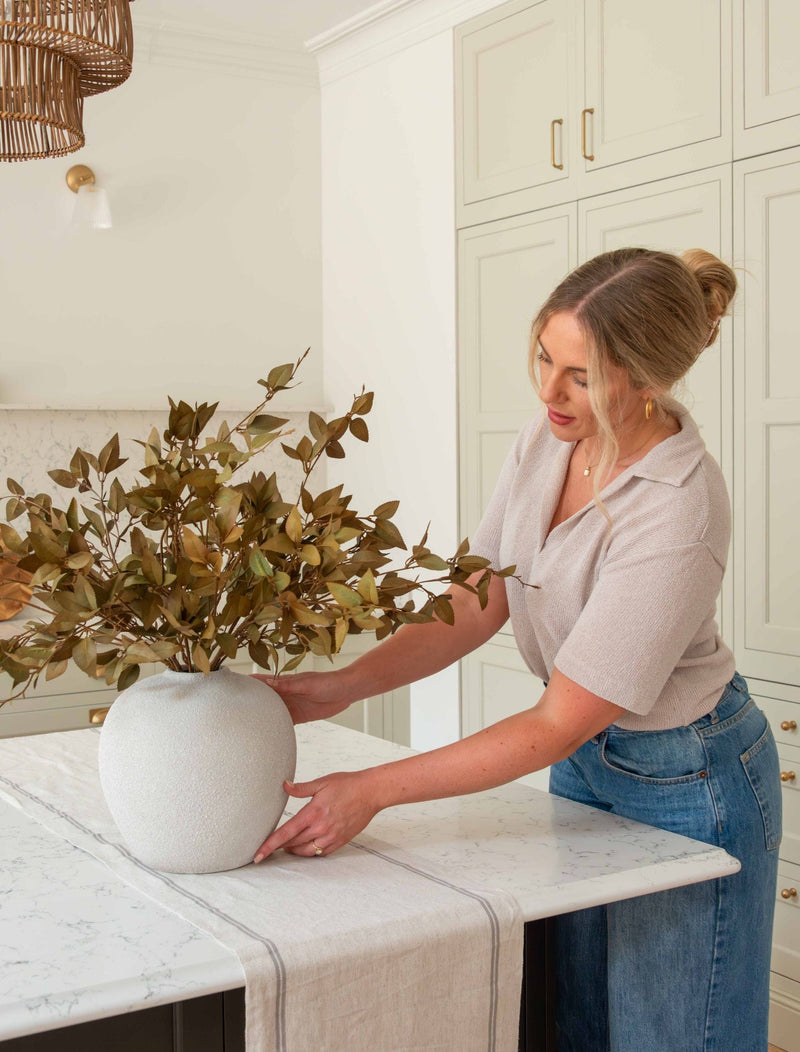 Faux Leaf Spray - Grün (9 Stiele)