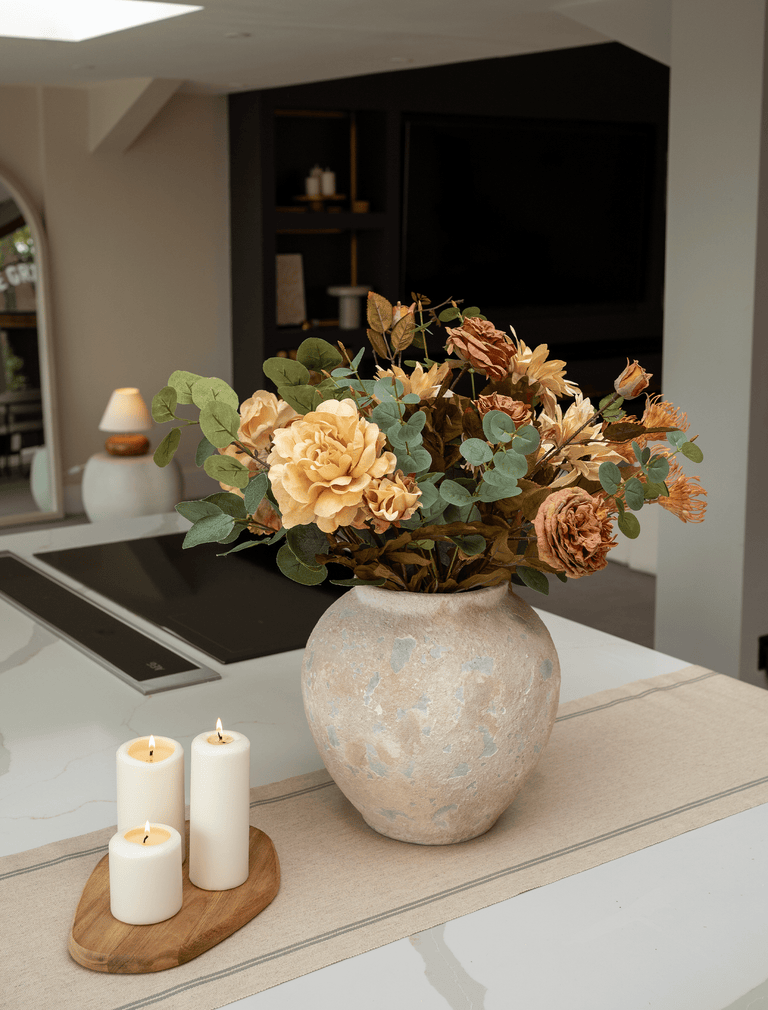 Faux Autumn Arrangement - Grün & Beige