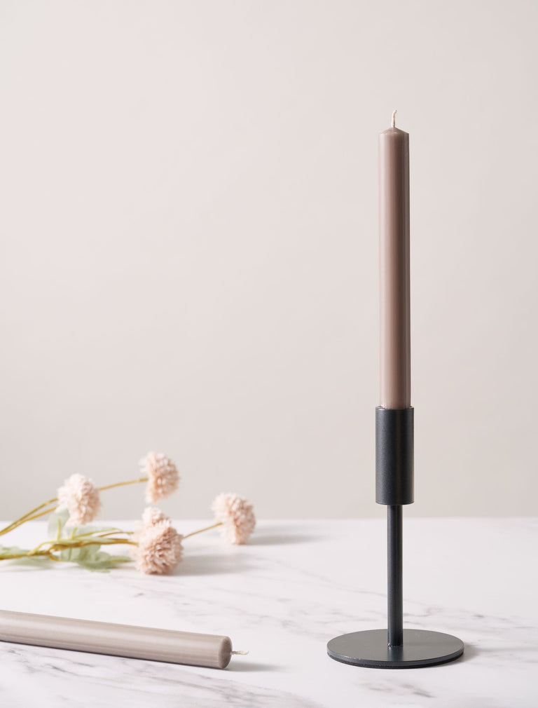 Dinner Kerze 8" - Taupe (6er Set)