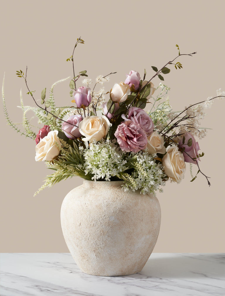 Faux Frühling Arrangement - Blush Rose