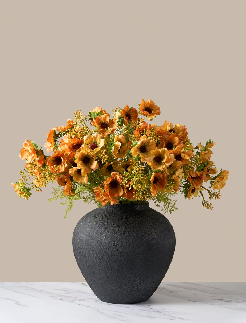 Kunstmohn-Arrangement - Sonnenaufgang (12 Stiele / 60 Mohnköpfe)