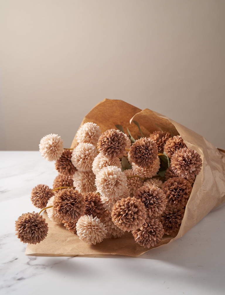 Faux Kiku Blume - Boho (10 Stiele / 50 Köpfe)