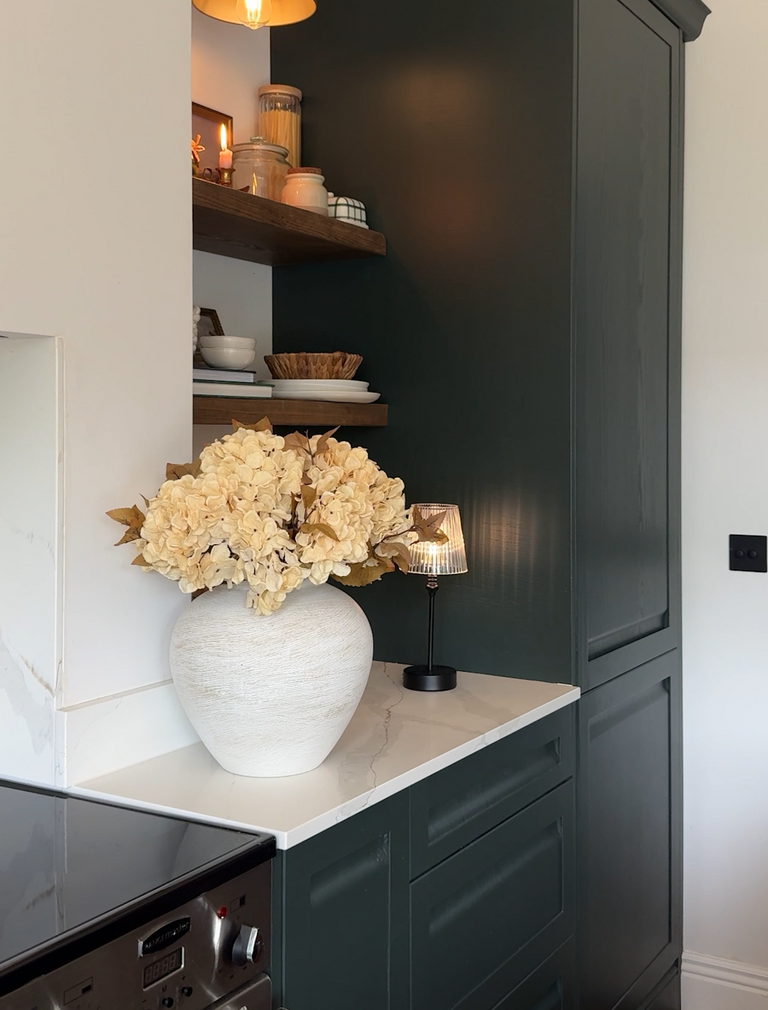 Faux Hortensien Herbst Bouquet - Creme (7 Stiele)