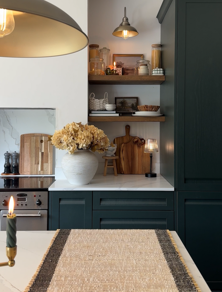 Faux Hortensien Herbst Bouquet - Creme (7 Stiele)