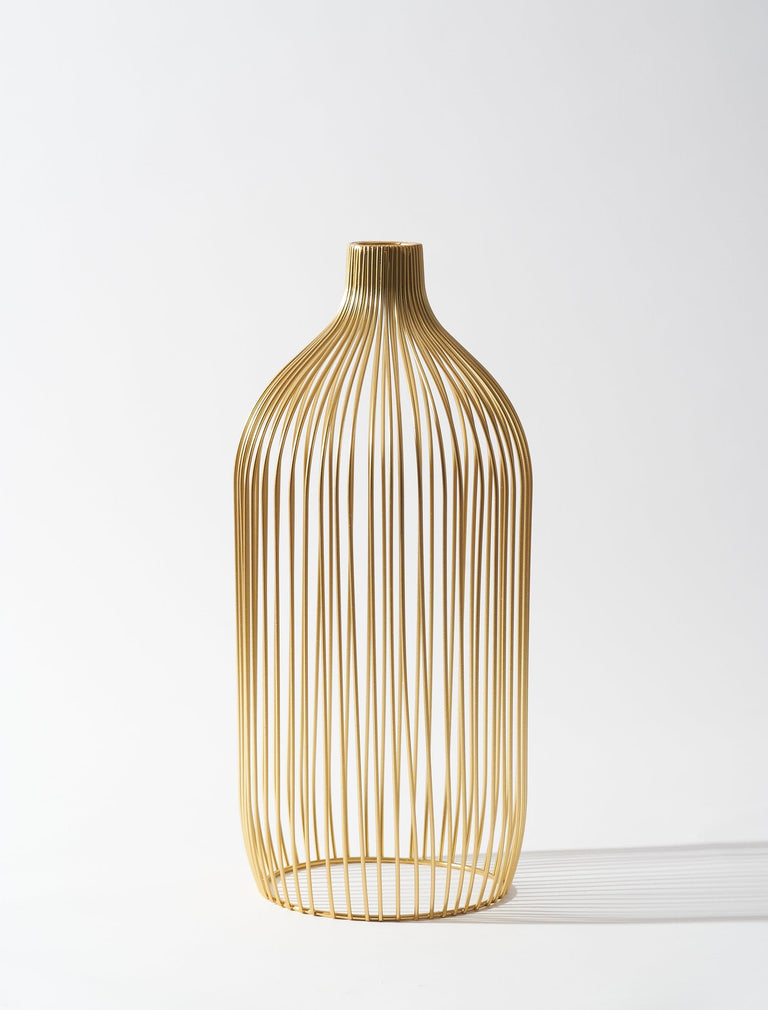 Große Vase mit Nala-Kontur - Gold